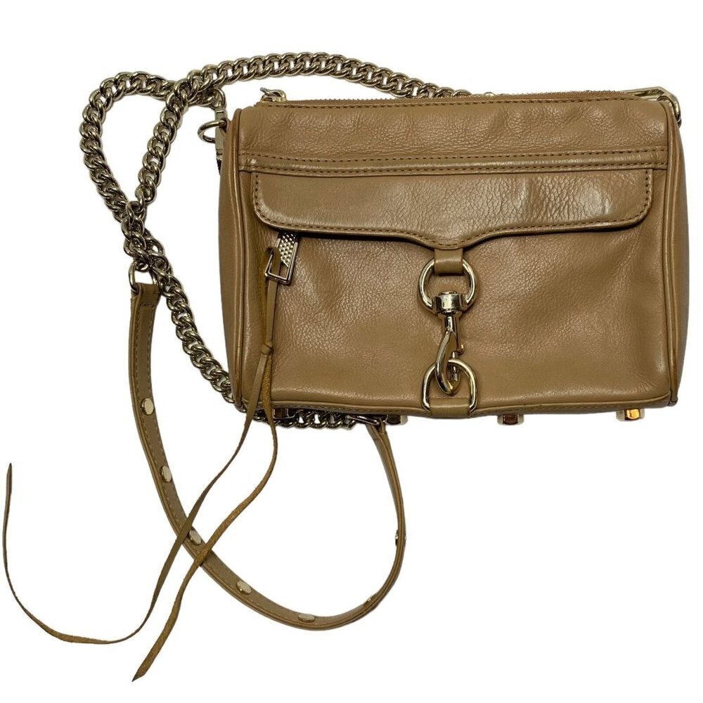 Rebecca Minkoff Camel Tan Leather MINI MAC Crossbody Bag Handbag
